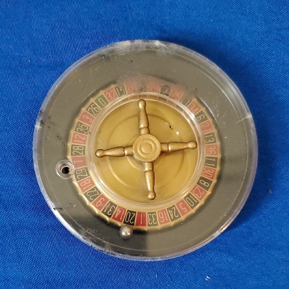 Vintage Roulette Wheel Paperweight - Picture 1 of 8